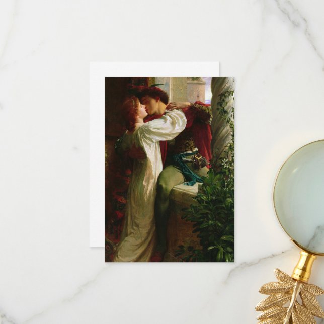 Romeo and Juliet by Frank Dicksee Thank You Card (Front/Back In Situ)