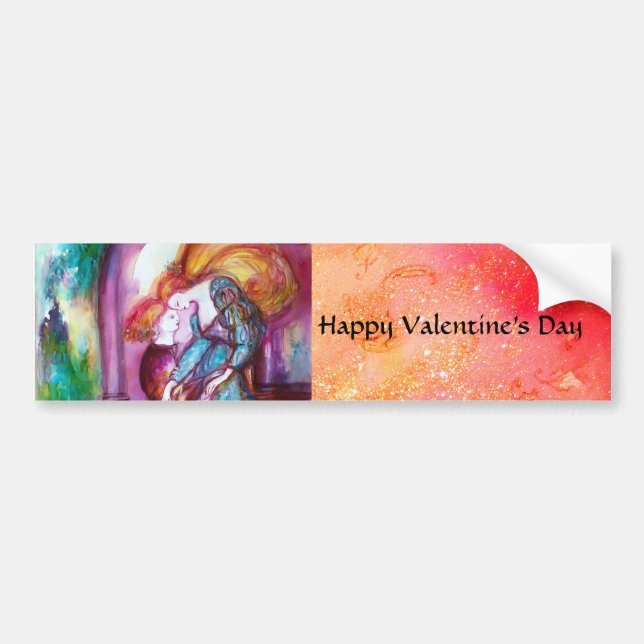 ROMEO AND JULIET / Pink Valentine's Day Bumper Sticker (Front)