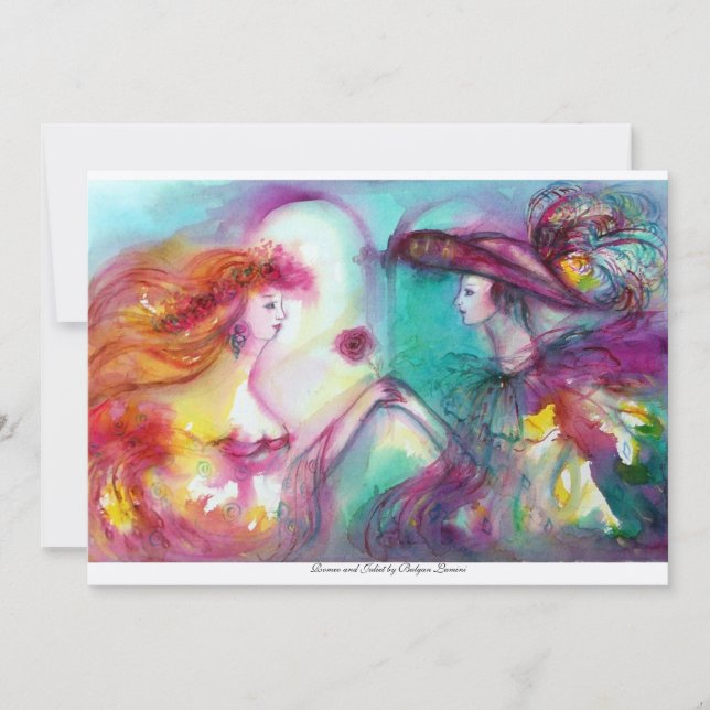 ROMEO AND JULIET  Romantic Lovers Invitation (Front)