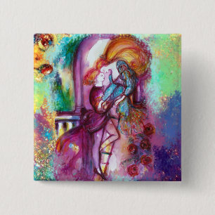 ROMEO AND JULIET Romantic Valentines's Day 15 Cm Square Badge