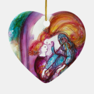 ROMEO AND JULIET Romantic Valentines's Day Ceramic Tree Decoration