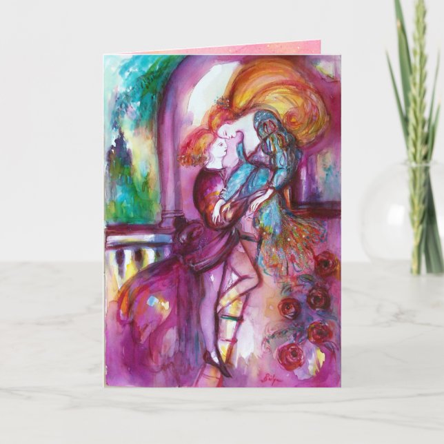 ROMEO AND JULIET Romantic Valentines's Day Holiday Card (Front)