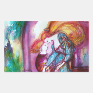 ROMEO AND JULIET Romantic Valentines's Day Rectangular Sticker