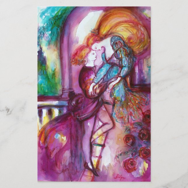 ROMEO AND JULIET Romantic Valentines's Day Stationery (Front)