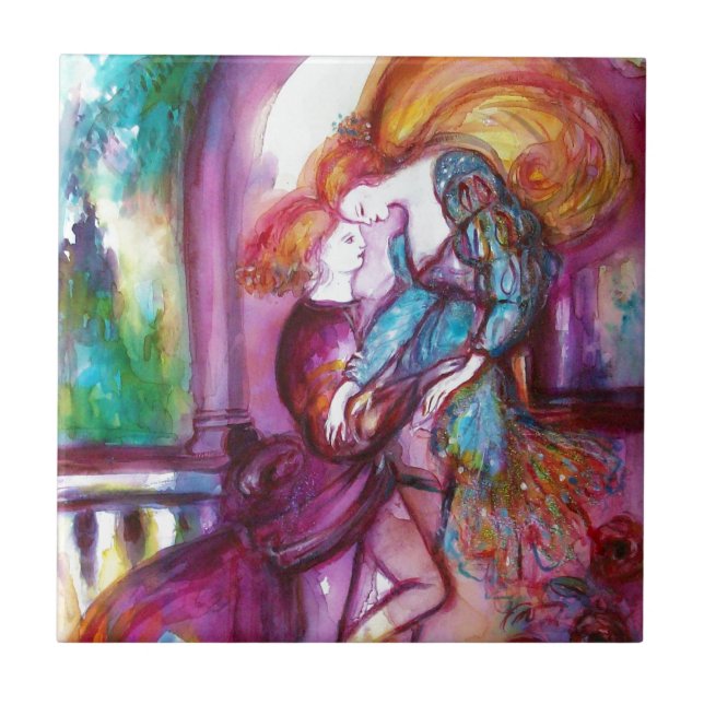 ROMEO AND JULIET Romantic Valentines's Day Tile (Front)