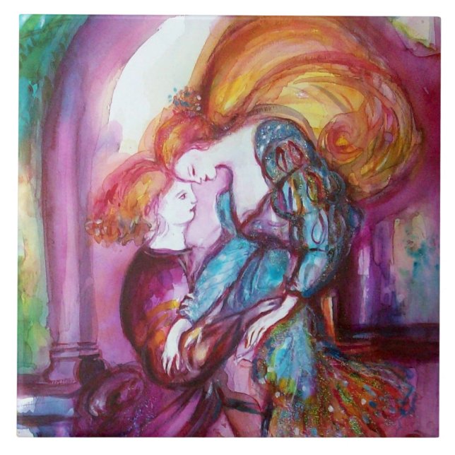 ROMEO AND JULIET Romantic Valentines's Day  Tile (Front)