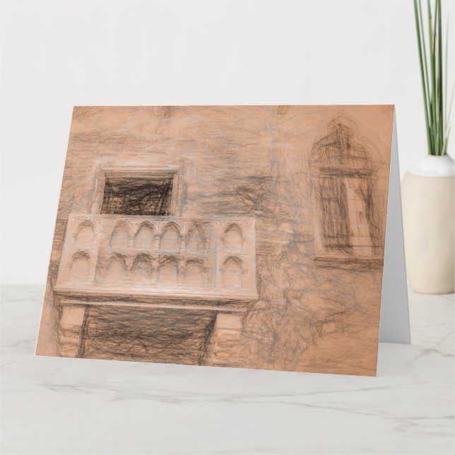 Romeo And Juliet's Balcony da Vinci Card (Front)