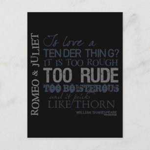 Romeo & Juliet Love Quote Postcard