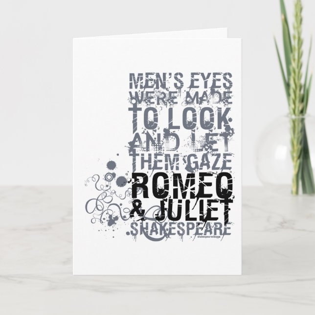 Romeo & Juliet Men Quote Card (Front)