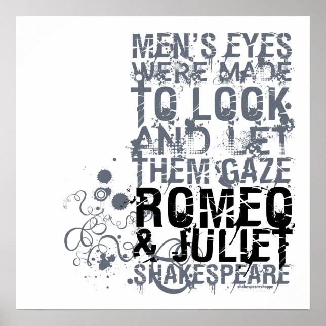 Romeo & Juliet Men Quote Poster (Front)