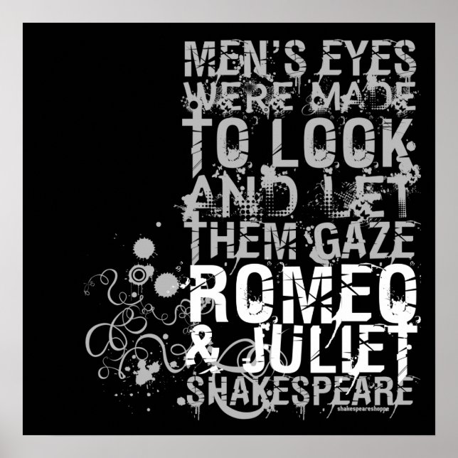 Romeo & Juliet Men Quote Poster (Front)