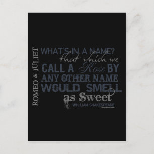 Romeo & Juliet Name Quote Postcard