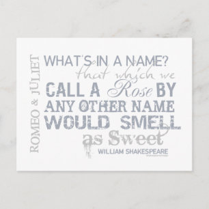 Romeo & Juliet Name Quote Postcard
