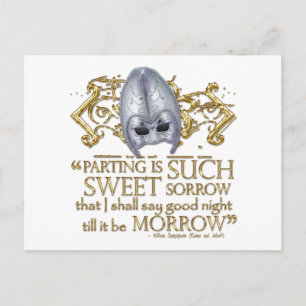 Romeo & Juliet Quote (Gold Version) Postcard