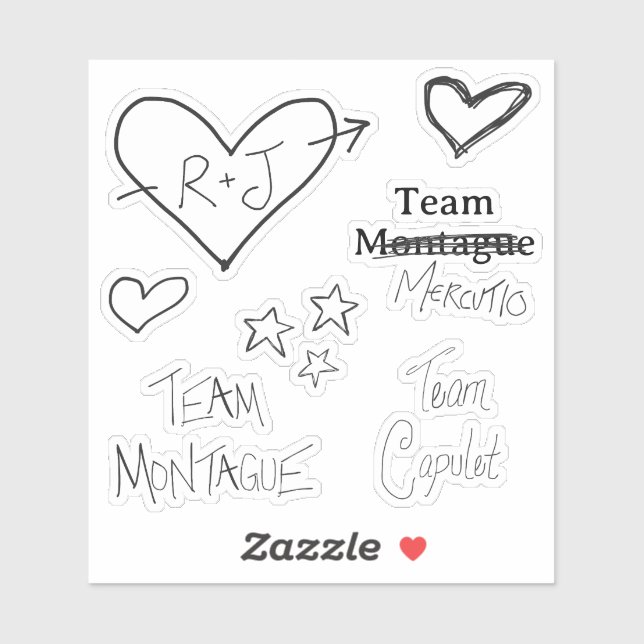 Romeo + Juliet sticker sheet (Sheet)