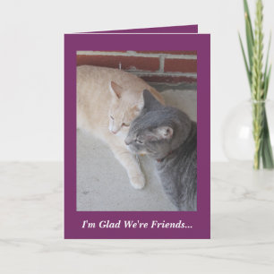 Romeo & Russ The Cats I'm Glad We're Friends..Card Card