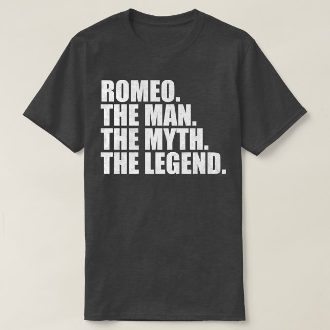 RomeoRomeo Name Romeo given name T-Shirt (Design Front)