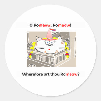 Romeow Classic Round Sticker