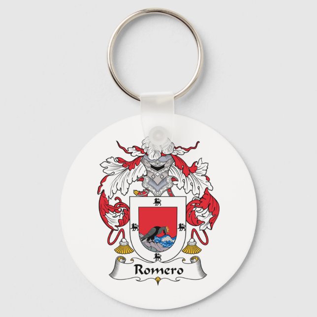 Romero Family Crest Key Ring (Front)