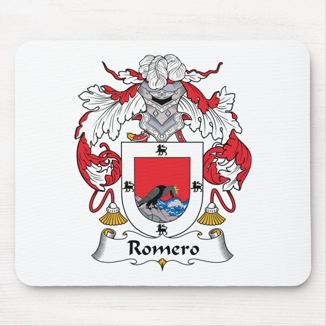 Romero Family Crest Mouse Mat (Front)
