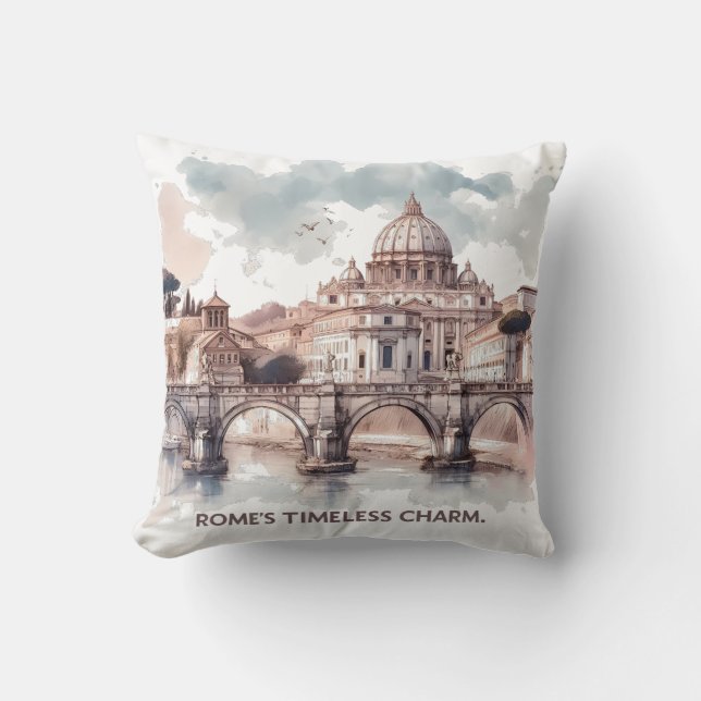 Rome's Timeless Charm. Italy Europe Cushion (Front)