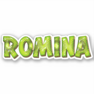Romina Name Kiwi Design Sticker