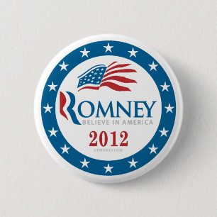 Romney 2012 6 cm round badge