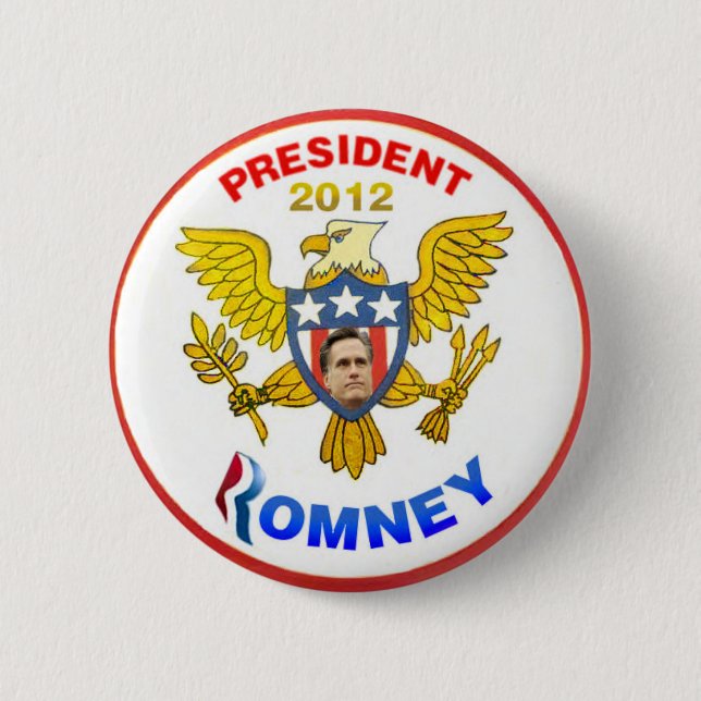 Romney 2012 6 cm round badge (Front)