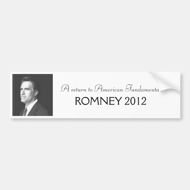 Romney 2012 bumper sticker (Front)