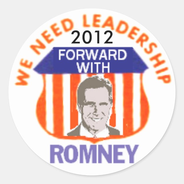 Romney 2012 Sticker (Front)