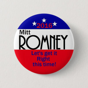 Romney 2016 6 cm round badge