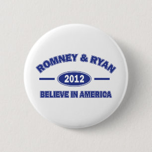Romney And Ryan 2012 6 Cm Round Badge