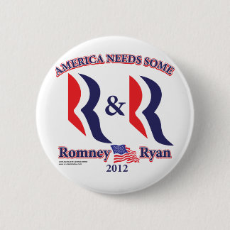 Romney and Ryan 6 Cm Round Badge