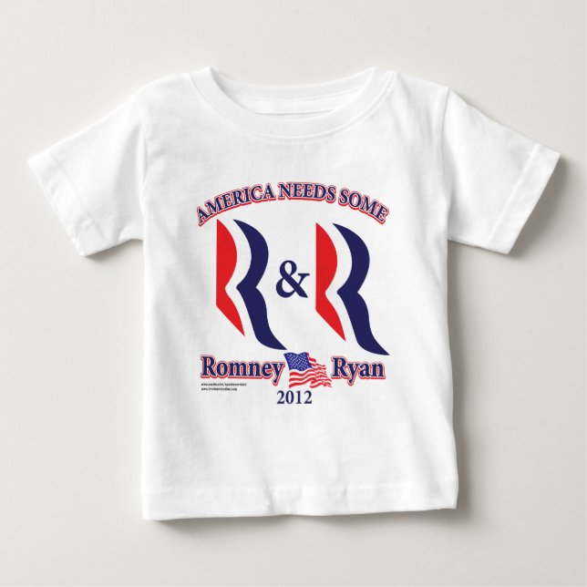 Romney and Ryan Baby T-Shirt (Front)