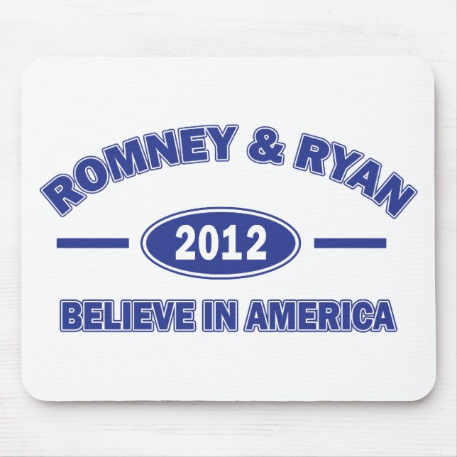 Romney and Ryan Believe Mouse Mat (Front)