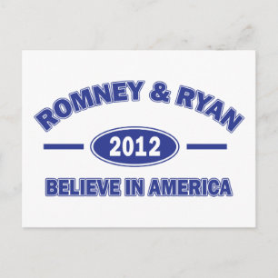 Romney and Ryan Believe Postcard