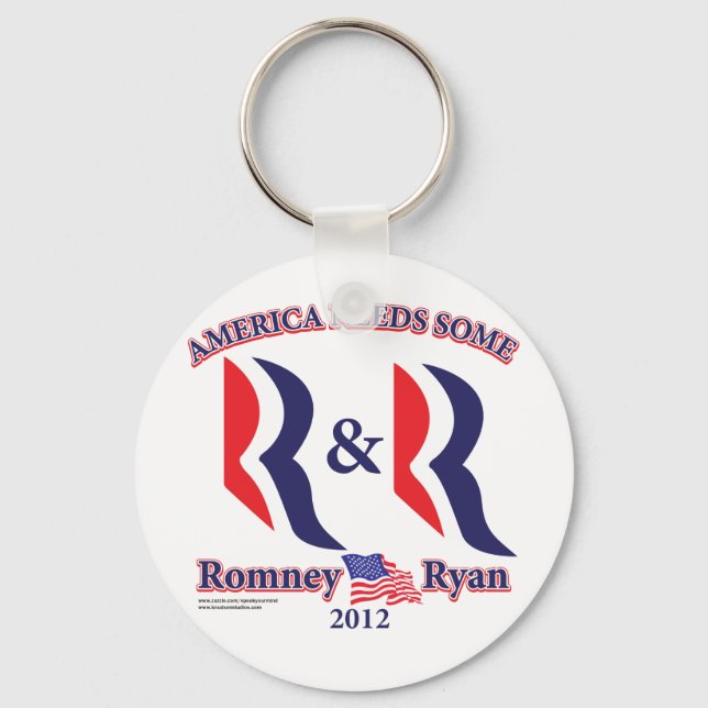 Romney and Ryan Key Ring (Front)