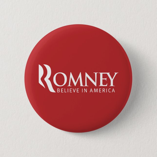 Romney Believe in America Button (Red) (Front)