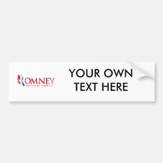Romney - Believe in America (red) Bumper Sticker