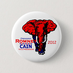 Romney Cain 2012 6 Cm Round Badge