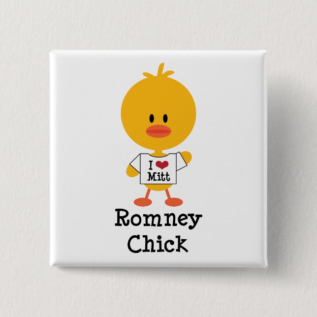 Romney Chick Button I Heart Mitt (Front)