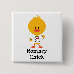 Romney Chick Button I Heart Mitt