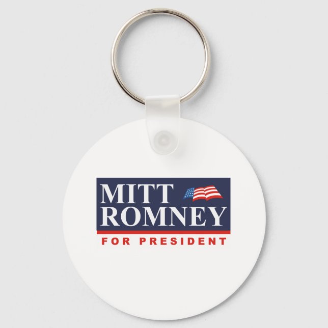 ROMNEY FOR PRESIDENT (Banner) Key Ring (Front)