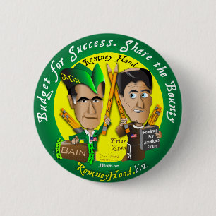 Romney Hood Reduce Deficits 6 Cm Round Badge