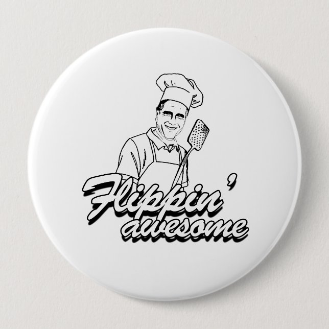 ROMNEY IS FLIPPIN' AWESOME.png 10 Cm Round Badge (Front)