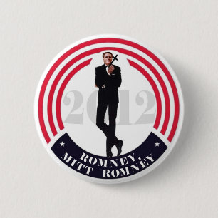 Romney, Mitt Romney 6 Cm Round Badge