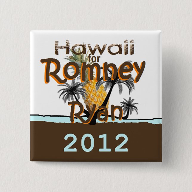 Romney Ryan 15 Cm Square Badge (Front)