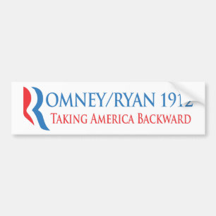 Romney/Ryan 1912 - Taking America Backward Bumper Sticker