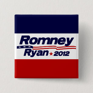 Romney Ryan 2012 15 Cm Square Badge