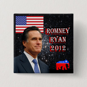 Romney-Ryan 2012 15 Cm Square Badge